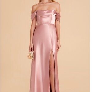 Strapless Shiny Satin English Rose